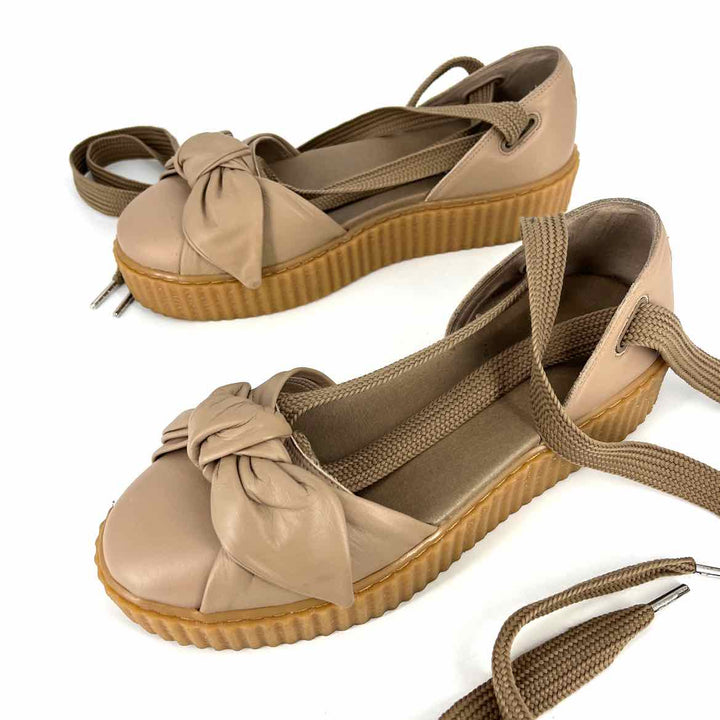 Shoe Size 9.5 Puma Taupe Leather Sandals