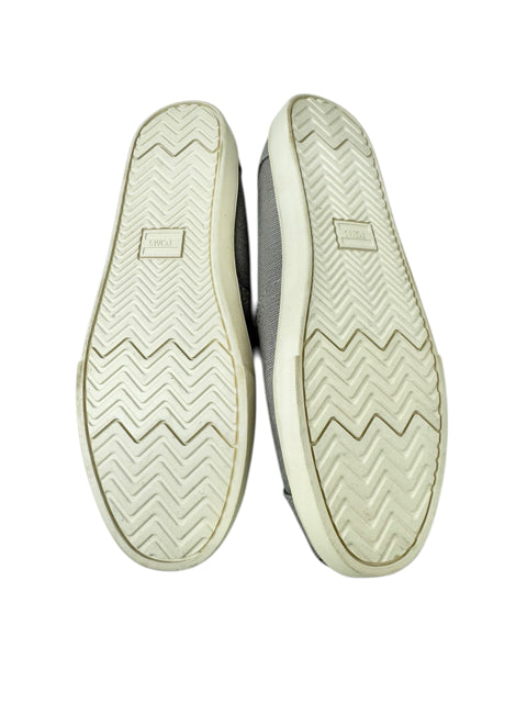 Shoe Size 9.5 Toms Gray Canvas Flats