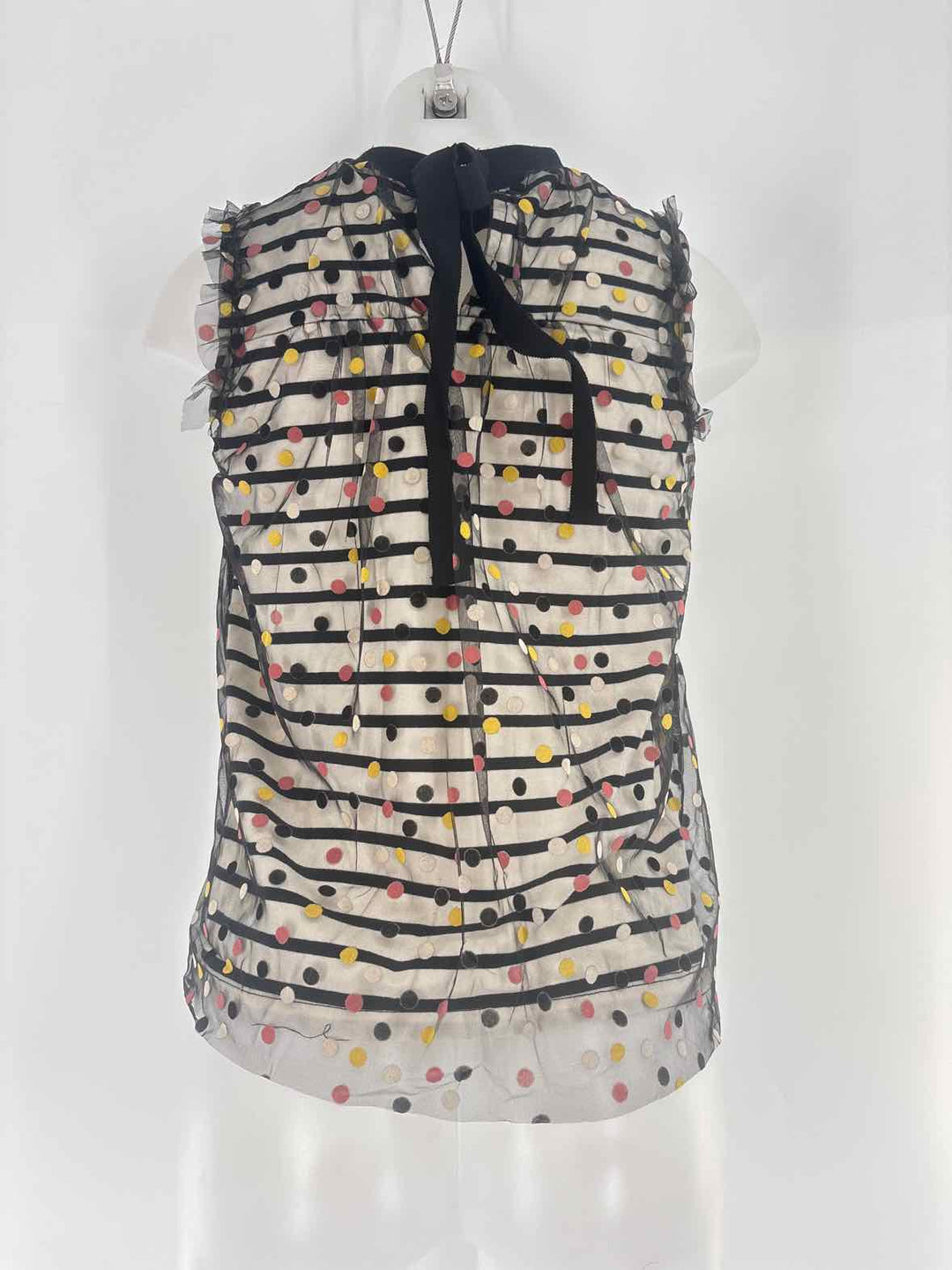 Size XS MAEVE Black Print Shirt