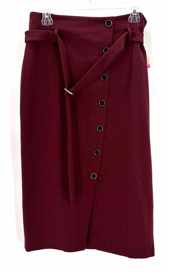 Size 12 White House Black Market Burgundy Skirt