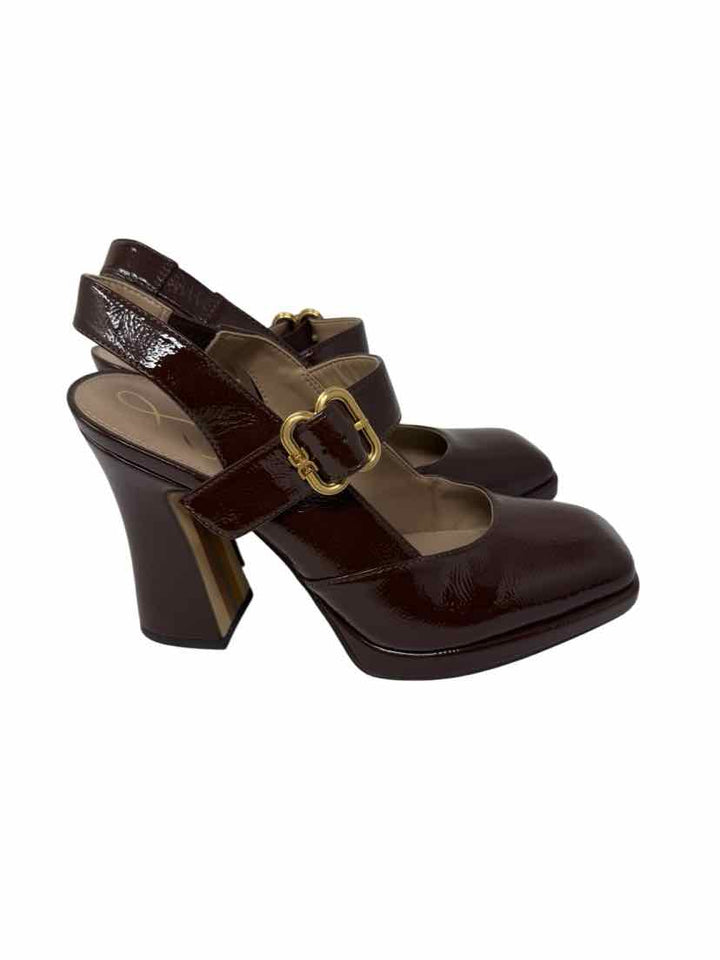 Shoe Size 7.5 Sam Edeleman Brown PATENT Pumps
