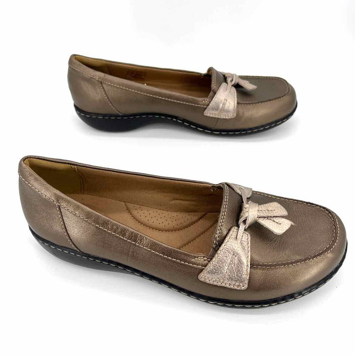 Shoe Size 10 CLARKS Bronze Flats