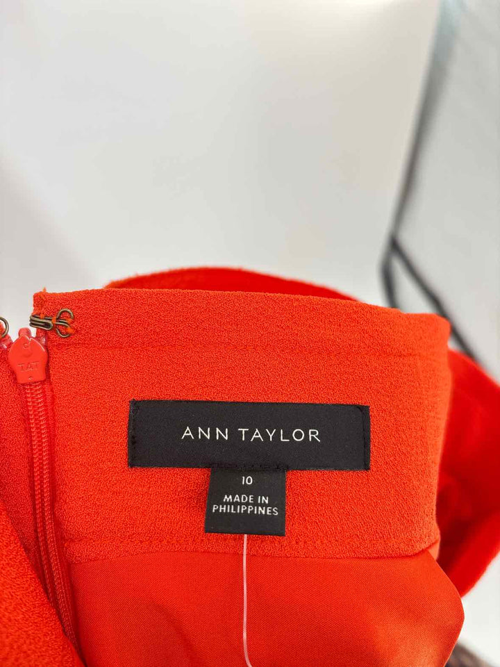 Size 10 Ann Taylor Orange Dress