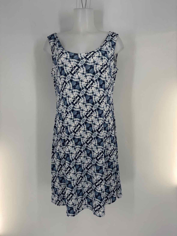 Size L Blue Print Dress