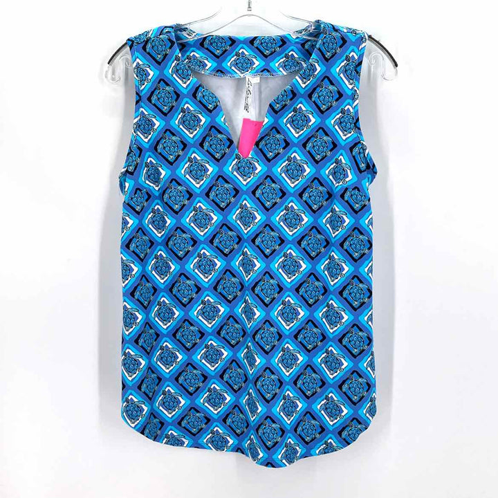 Size S Blue Print Shirt