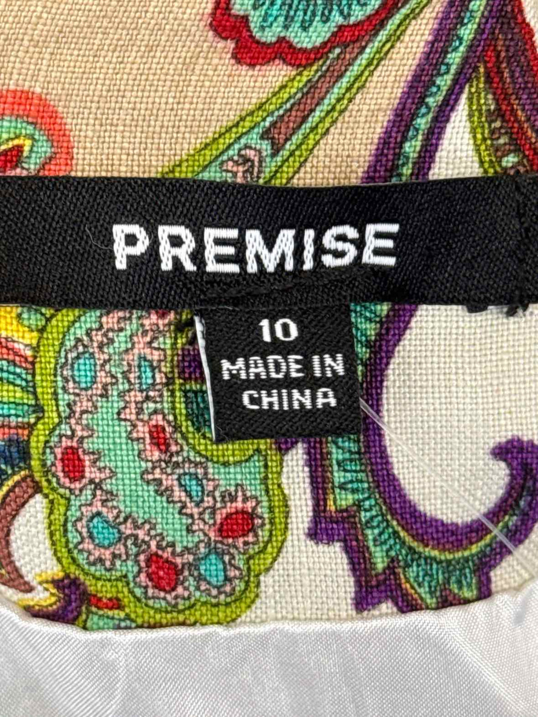 Size 10 PREMISE Green Print Skirt