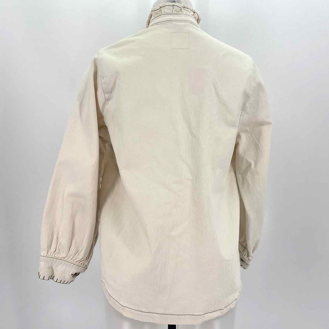 Size 6 Cream Denim Jacket
