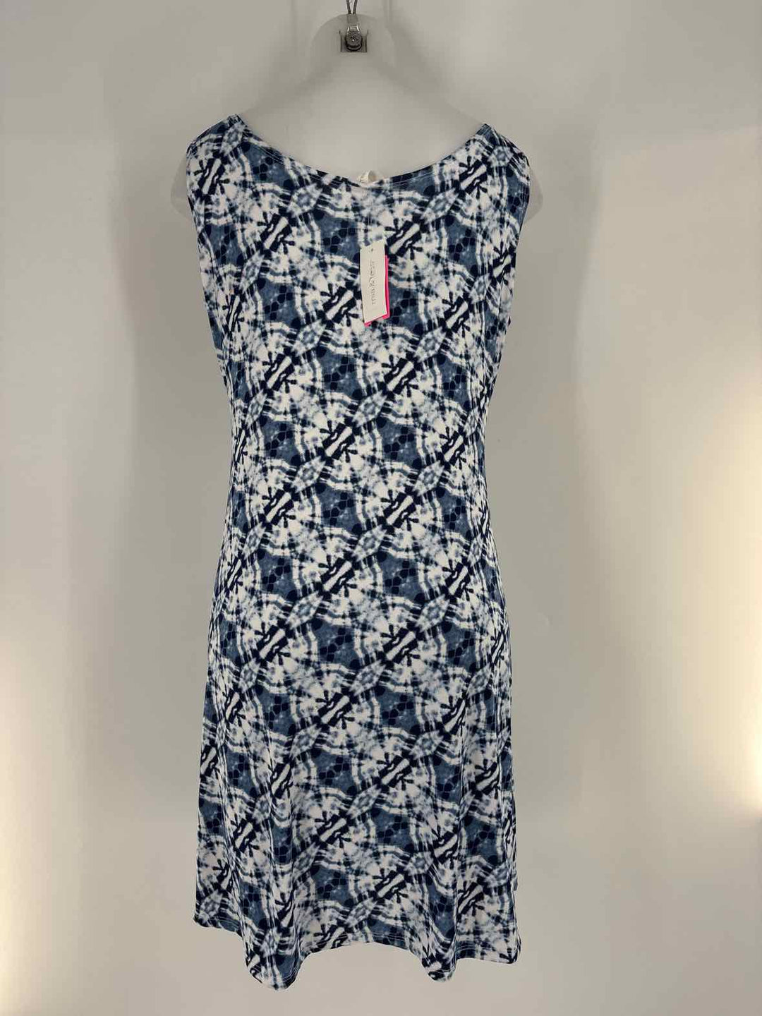 Size L Blue Print Dress