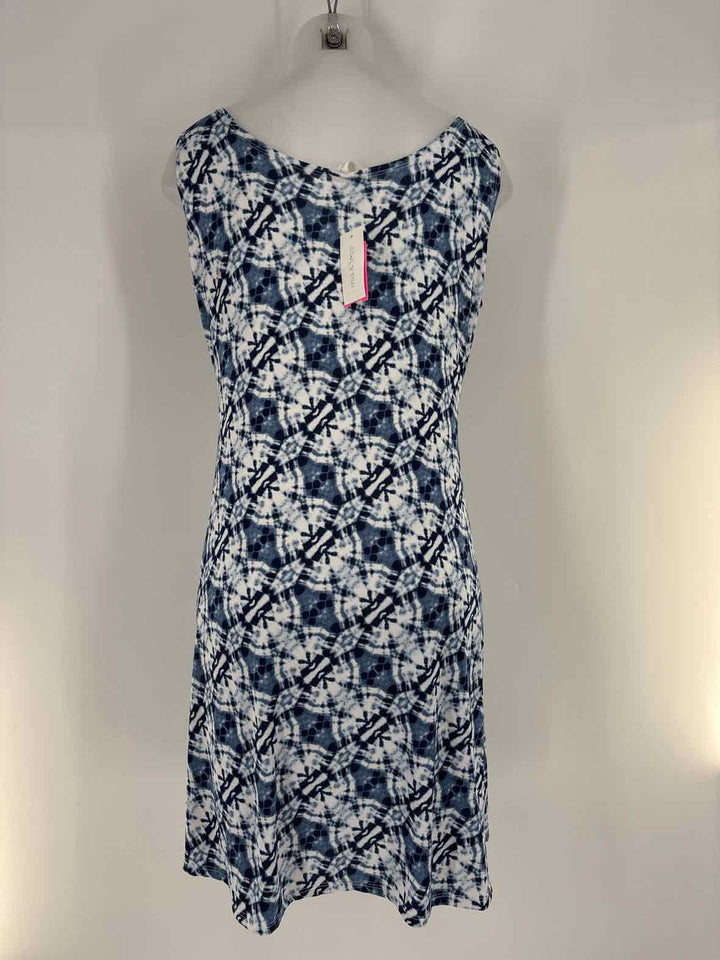 Size L Blue Print Dress