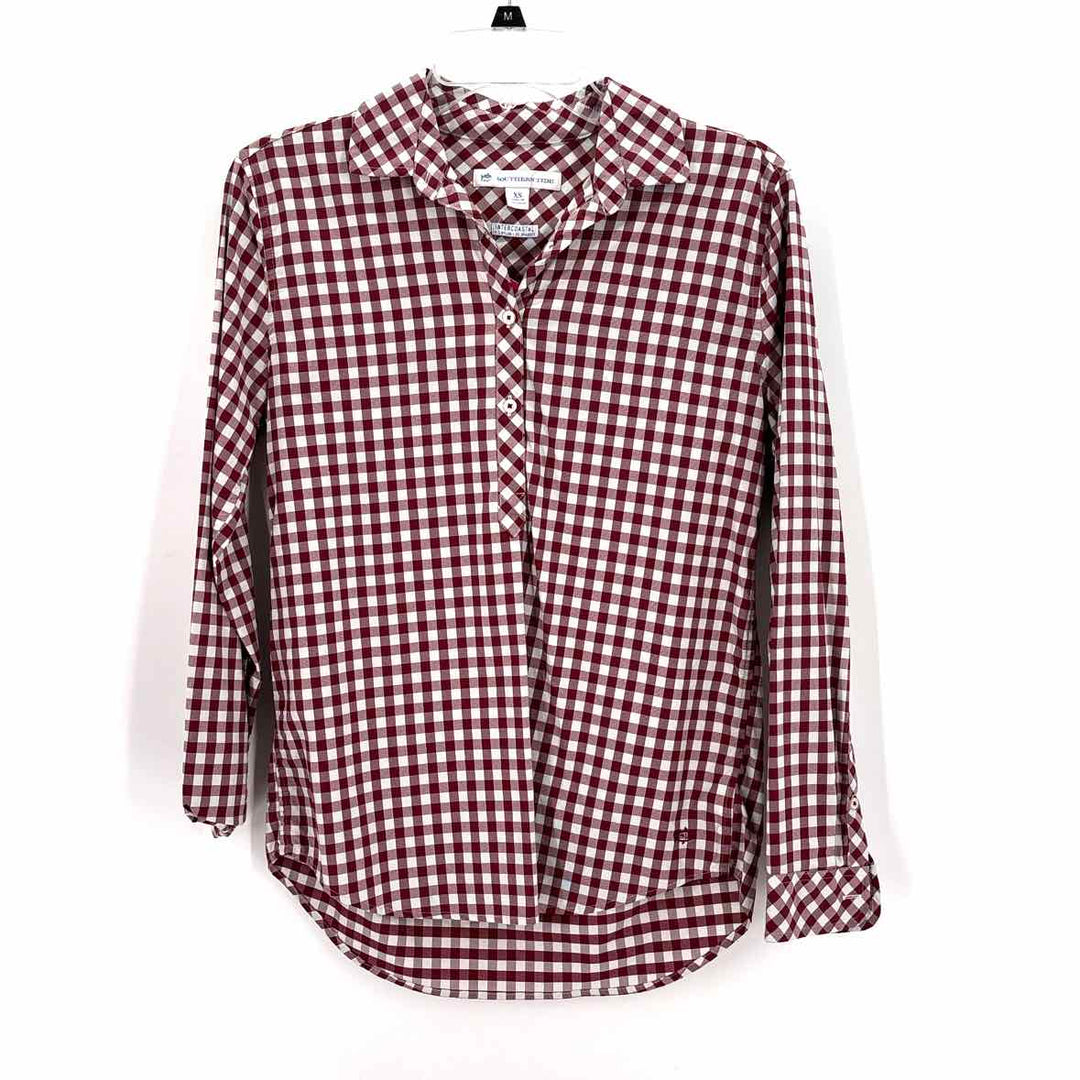 Size XS SOUTHERN TIDE Burgundy Shirt