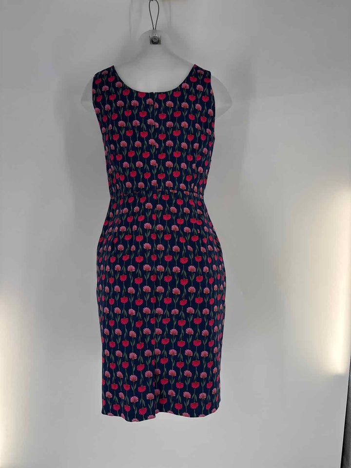 Size 10 J Crew Navy Print Dress