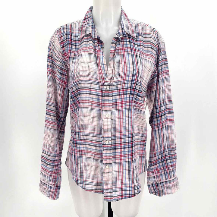 Size M FRANK & EILEEN Multi-Color Linen Shirt