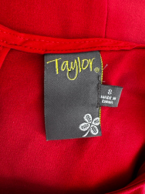 Size 8 TAYLOR Red Dress
