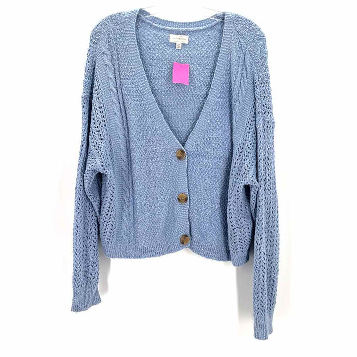 Size L LUCKY Light Blue Knit Sweater