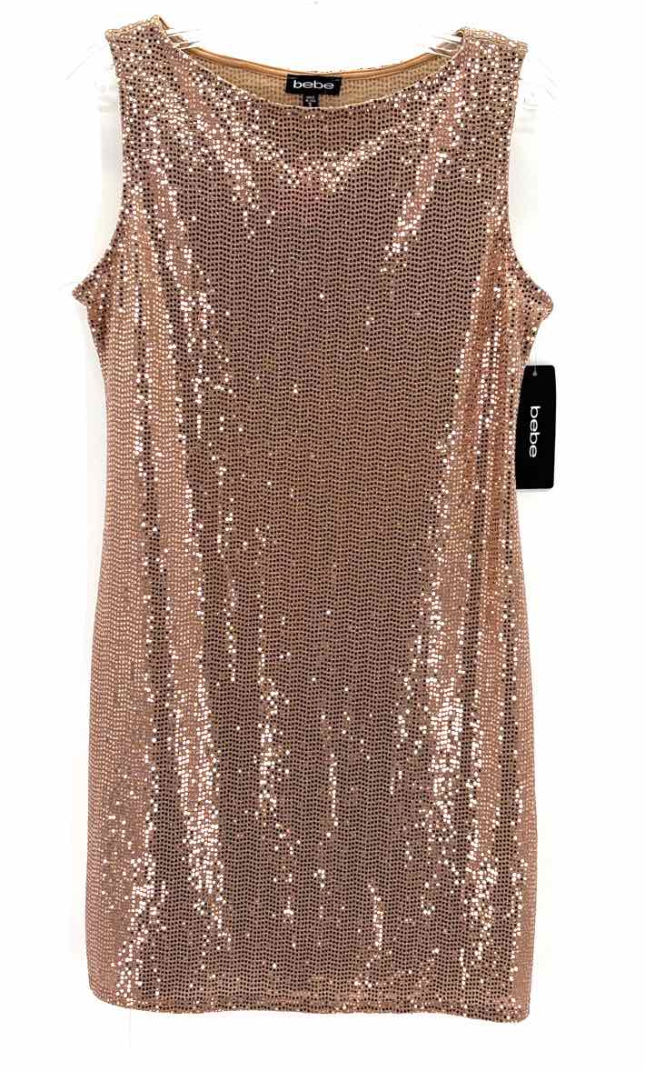 Size S BEBE Rose Gold Dress