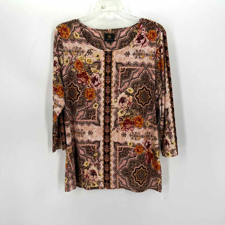 Size L JM COLLECTION Multi-Color Shirt