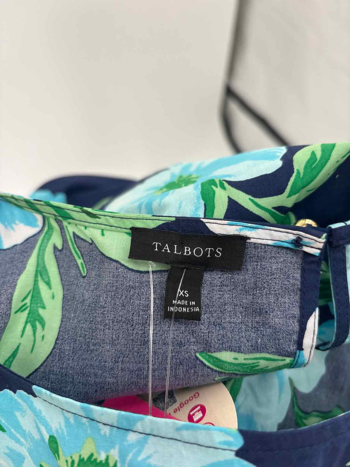Size XS Talbots Navy Print Shirt
