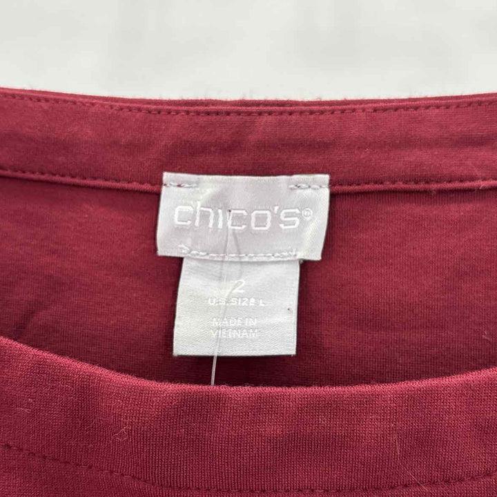 Size L Chico's Burgundy Shirt