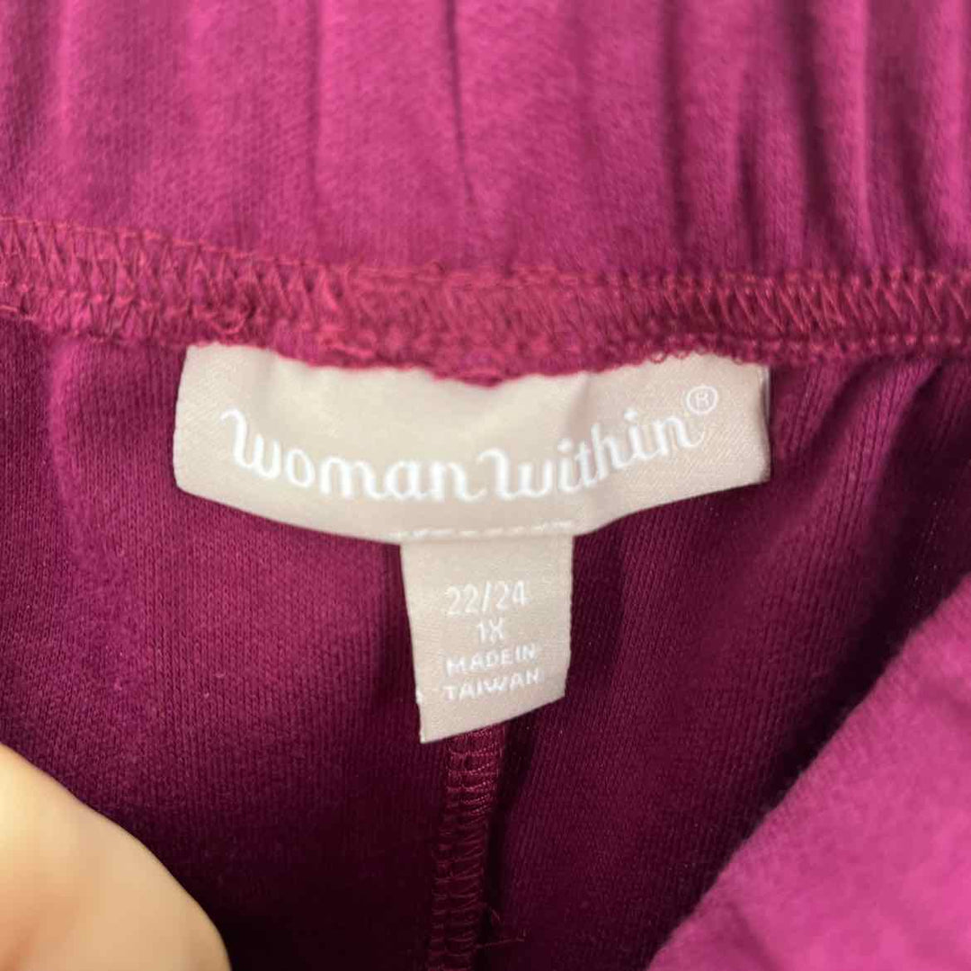 Size 22/24 WOMAN WITHIN Purple Knit Pants