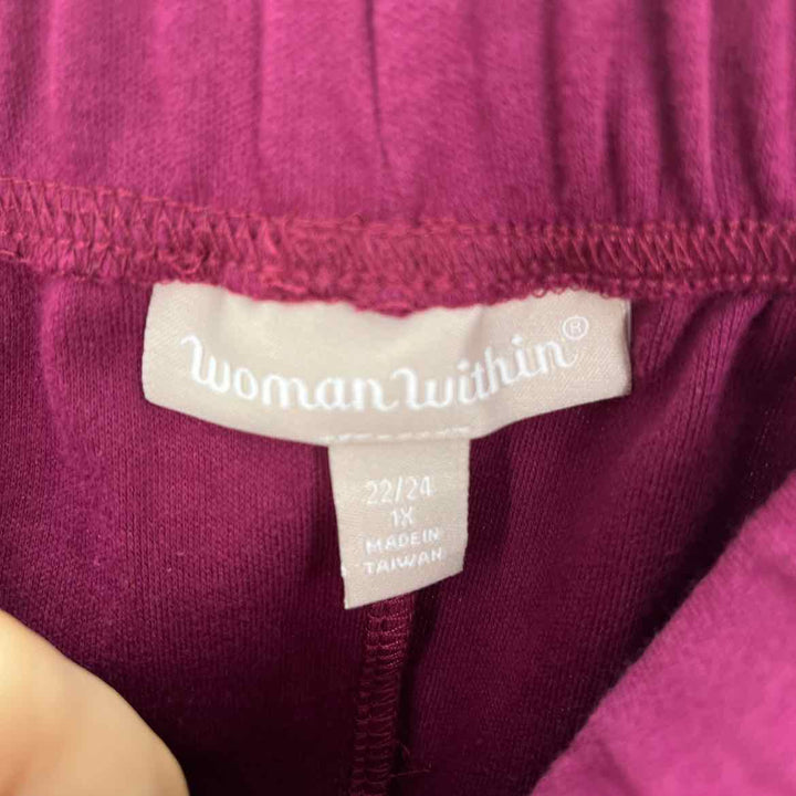 Size 22/24 WOMAN WITHIN Purple Knit Pants