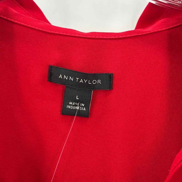 Size L Ann Taylor Red Shirt