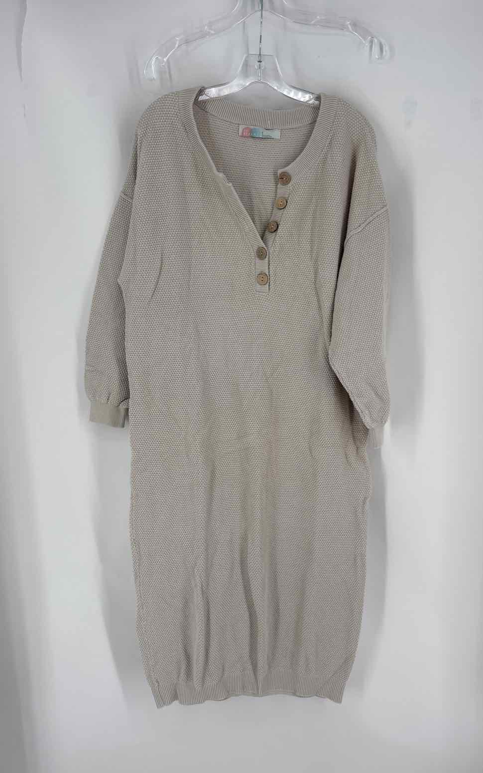 Size L FREE PEOPLE Tan Dress