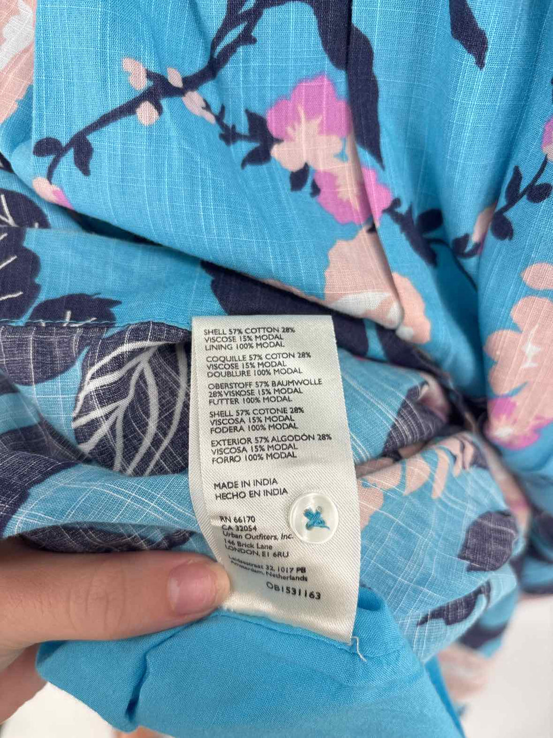 Size L MAEVE Blue Print Dress