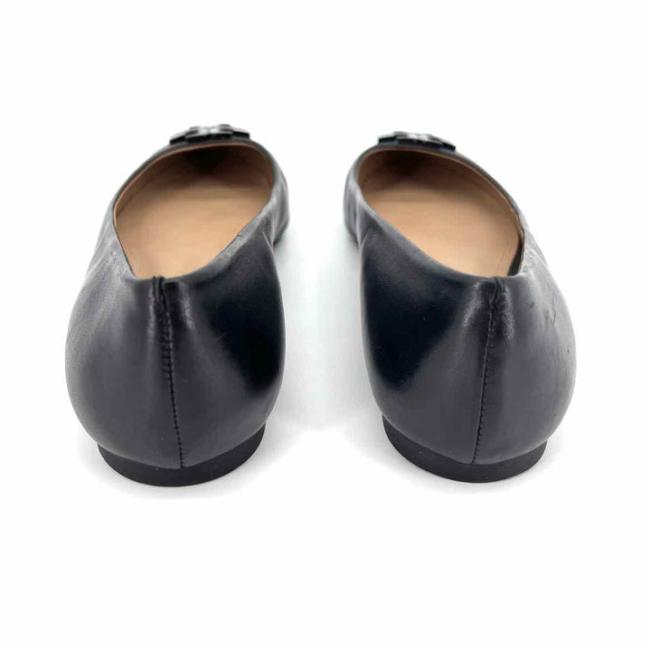 Shoe Size 8 Tory Burch Black Leather Flats