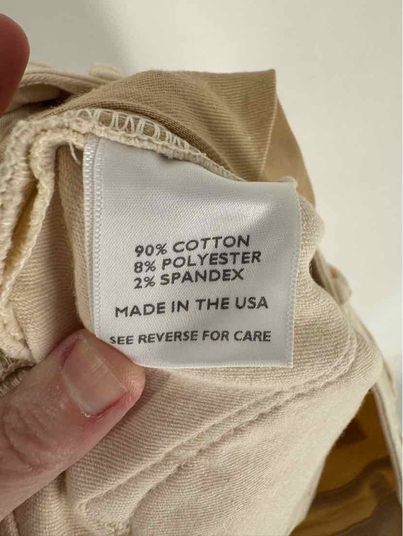 Size 28 ANN MASHBURN Cream Pants