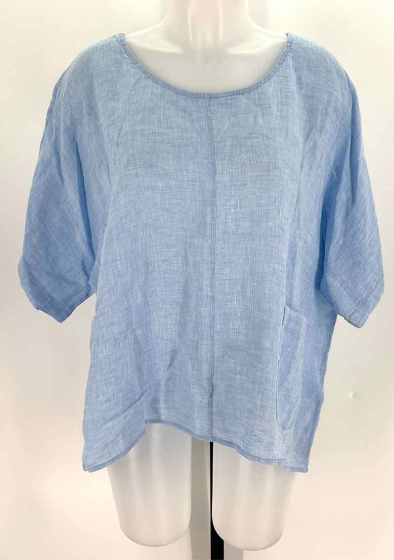 Size Petite J JILL Light Blue Linen Shirt