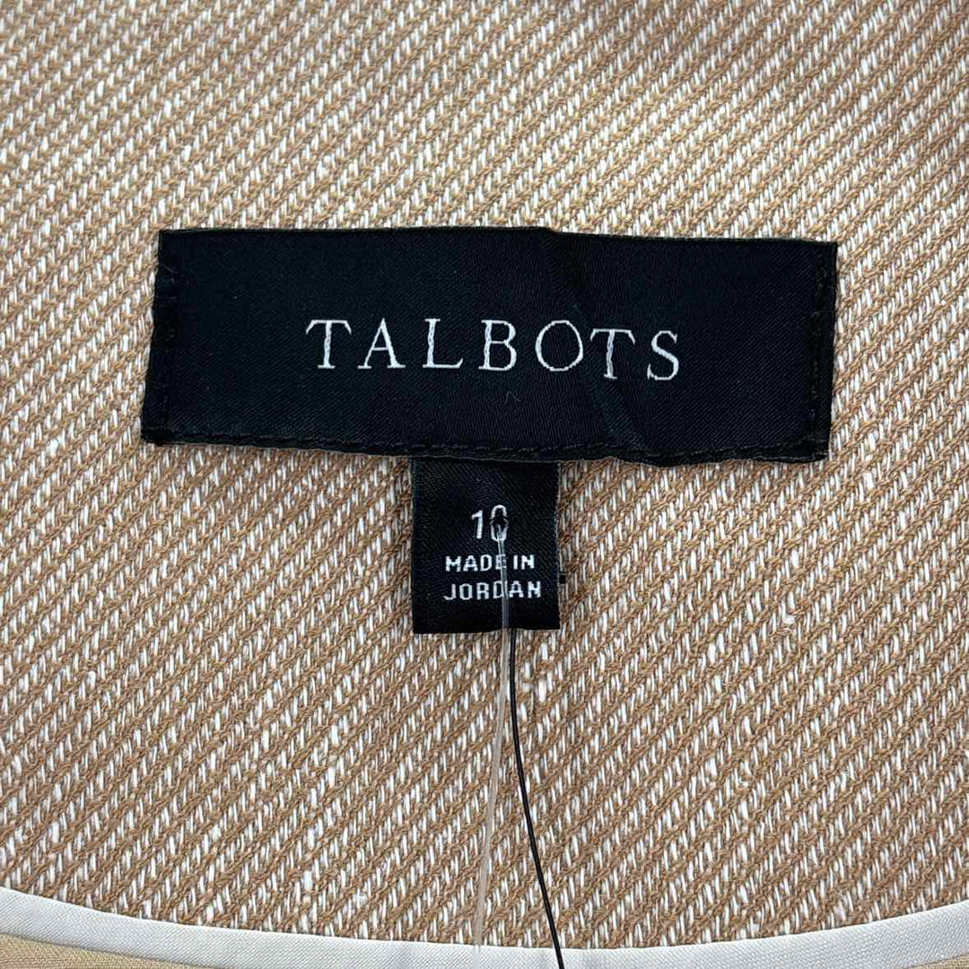 Size 10 Talbots TAN PRINT Blazer