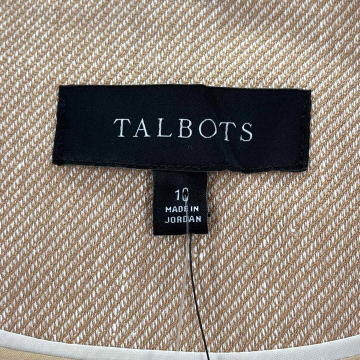 Size 10 Talbots TAN PRINT Blazer