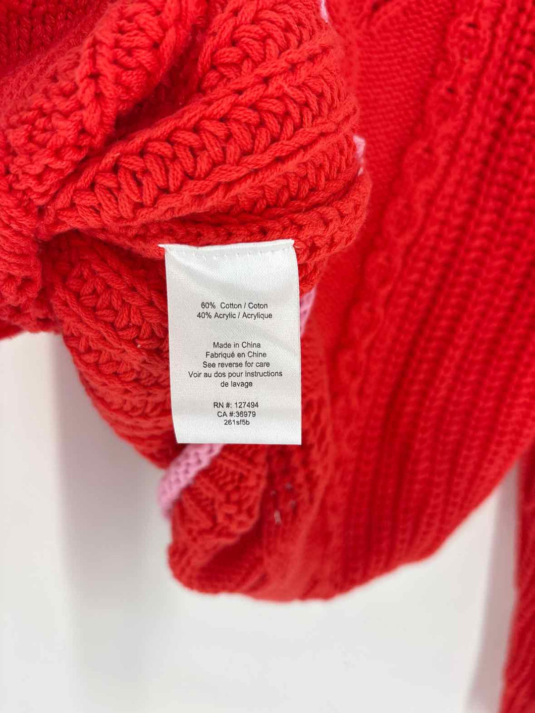 Size M HEARTLOOM Red Knit Cardigan