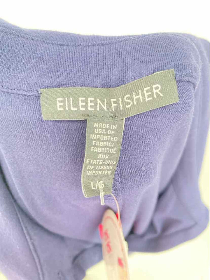 Size L Eileen Fisher Navy Dress