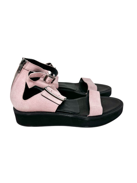 Shoe Size 38 HELMUT LANG Pink Suede Luxury - Sandals