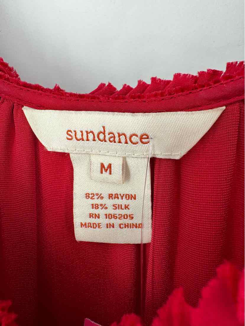 Size M sundance Burgundy Velour Shirt