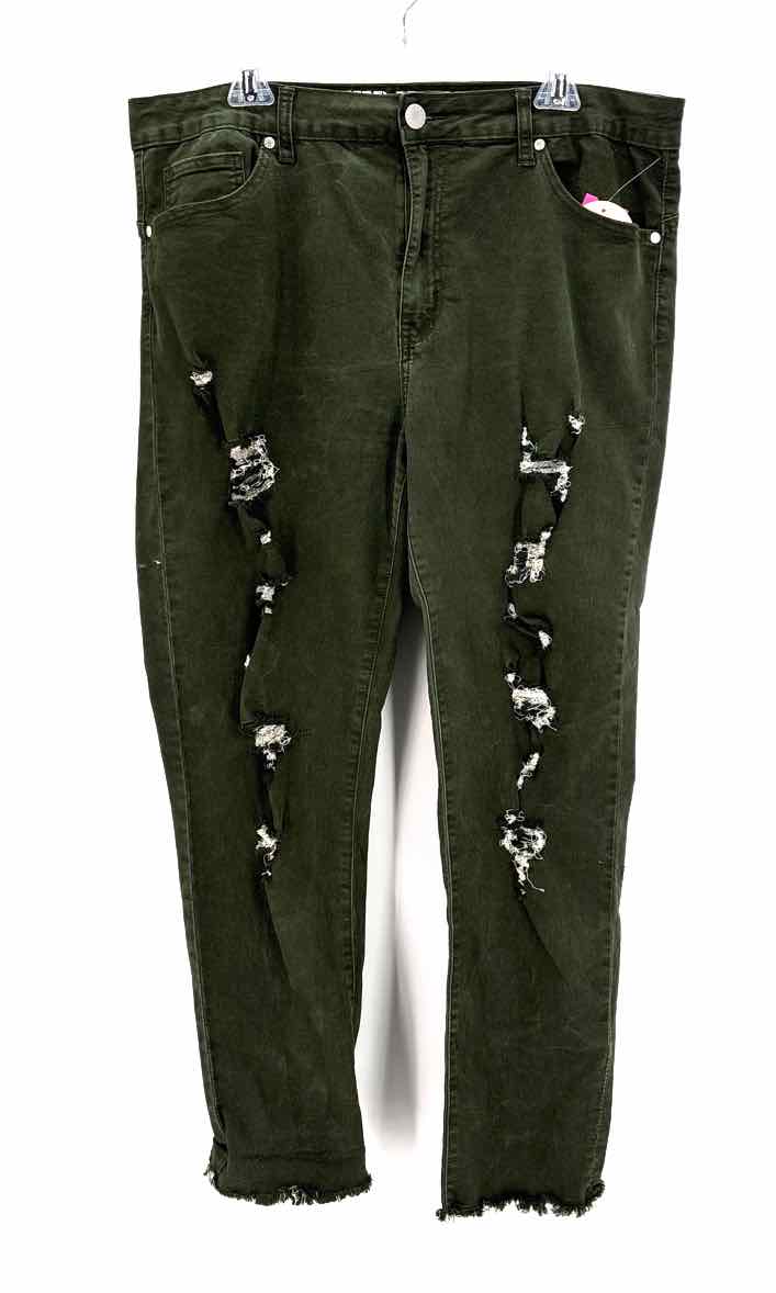 Size 22 Olive Denim Jeans