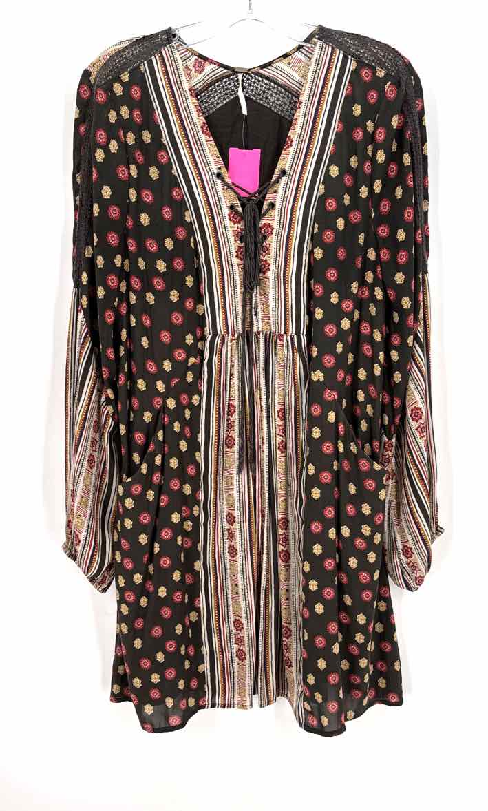 Size L FREE PEOPLE Brown Dress