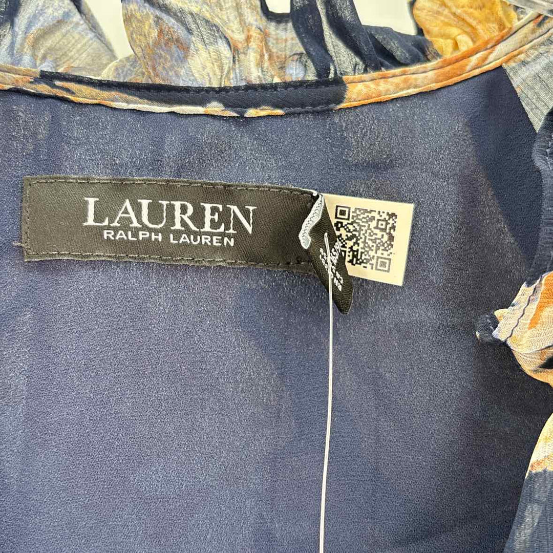 Size 6 RALPH LAUREN Navy Print Dress
