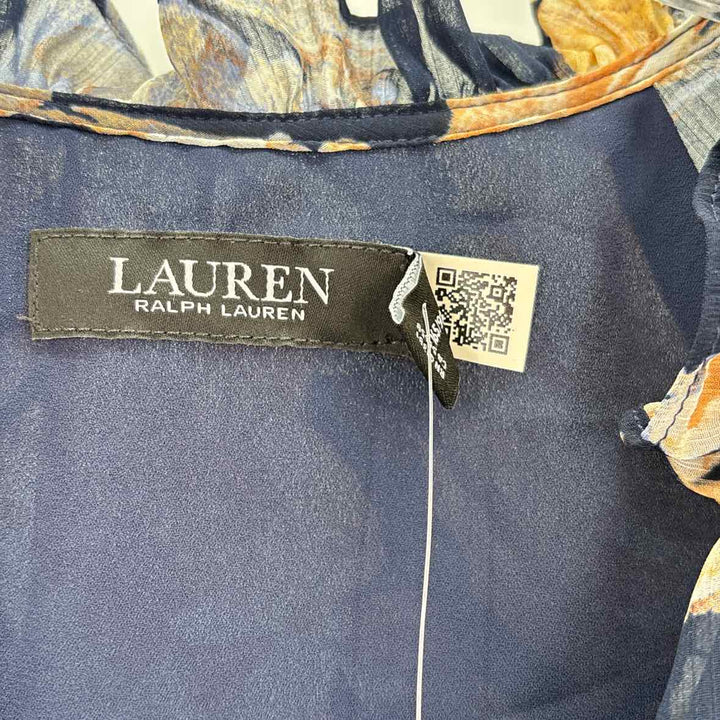 Size 6 RALPH LAUREN Navy Print Dress