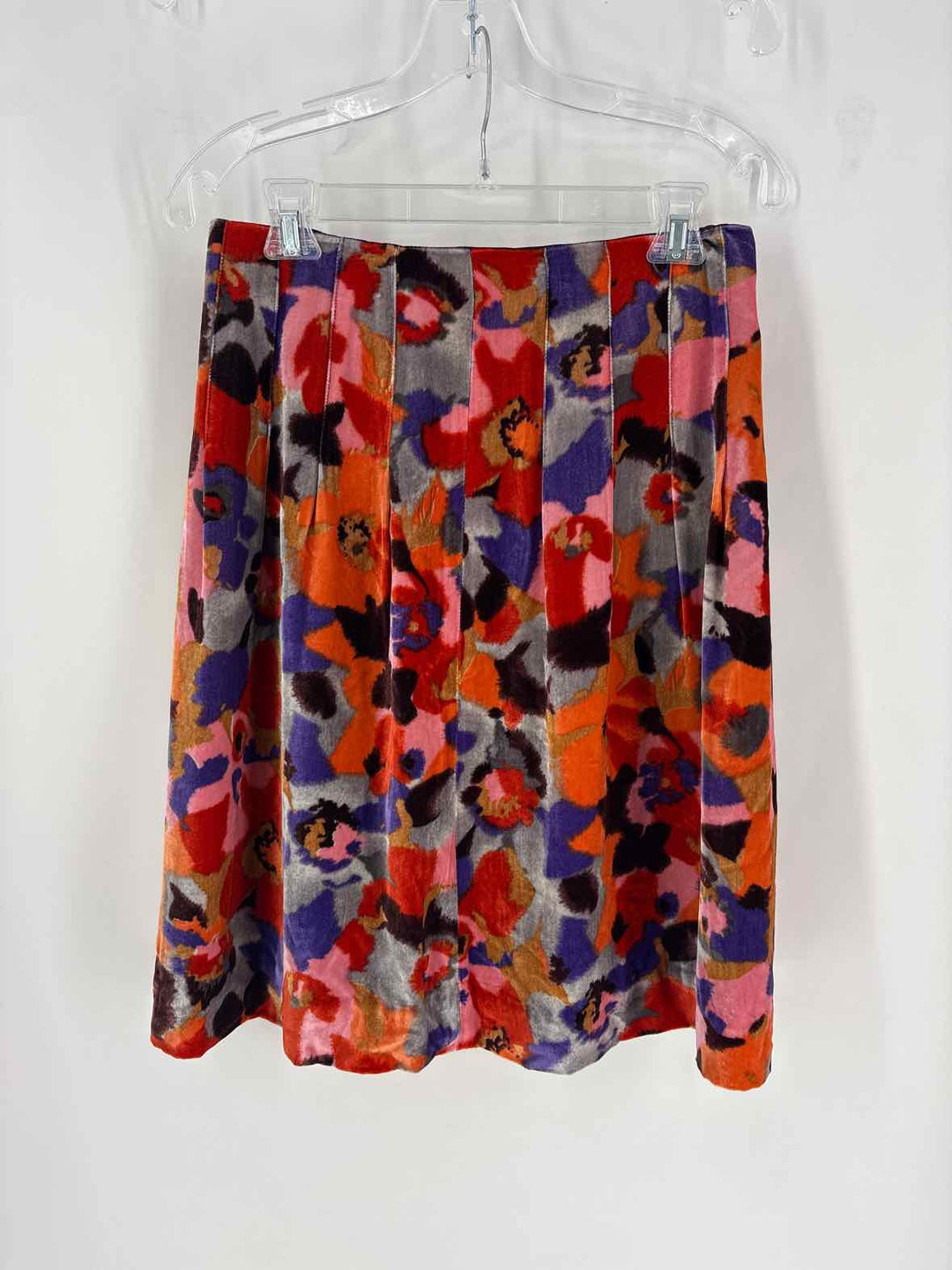 Size 4 ETCETERA Multi-Color Velour Skirt