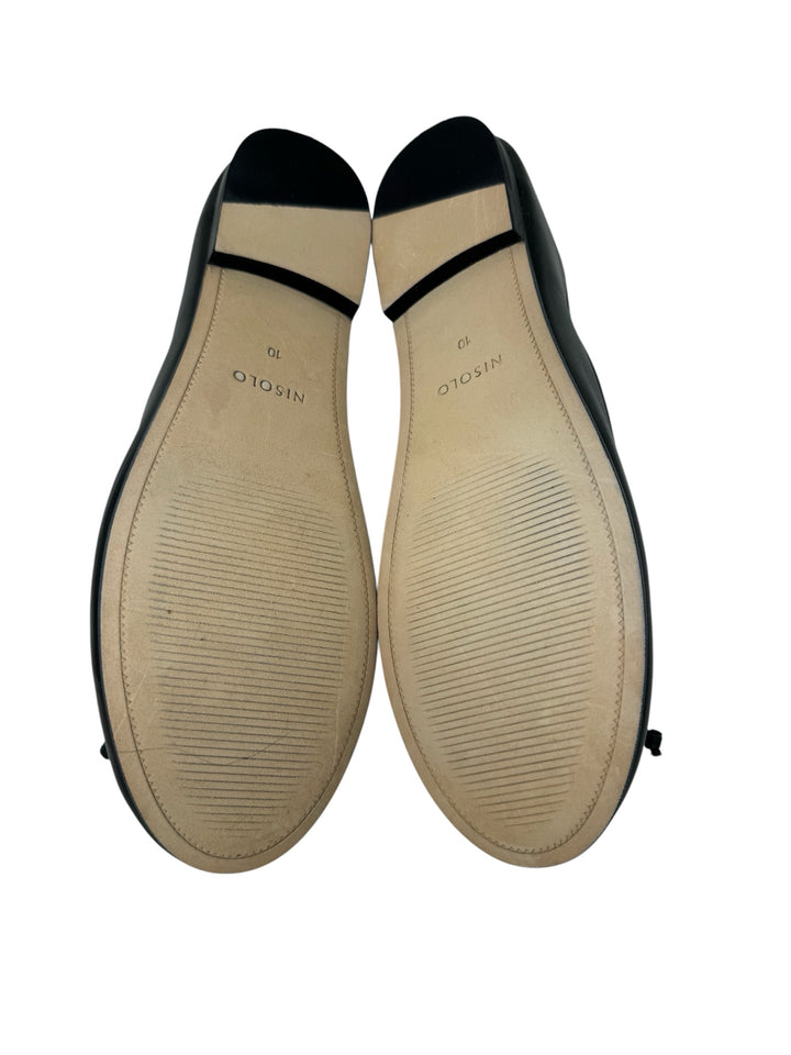 Shoe Size 10 Black Leather Flats