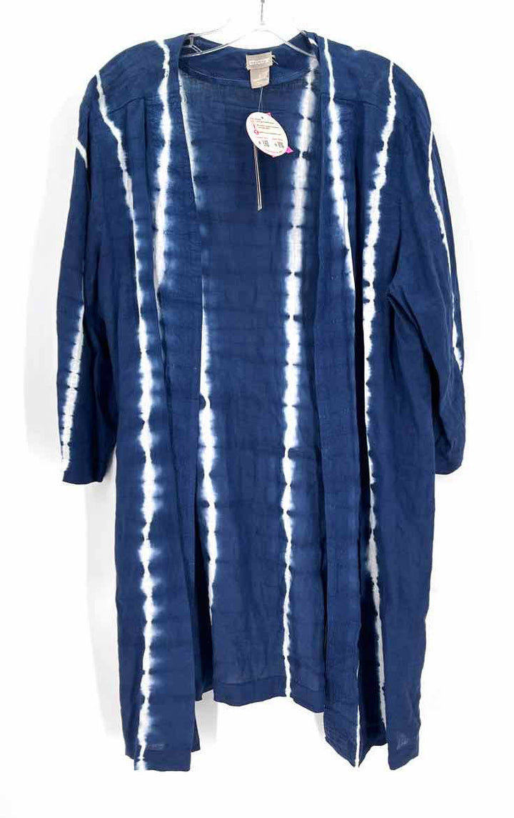 Size XL Chico's Navy Linen Cardigan