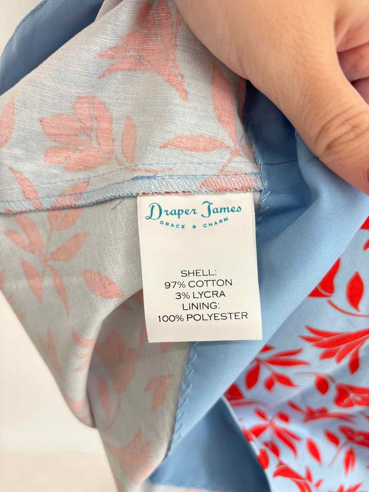 Size 8 DRAPER JAMES Blue Print Dress