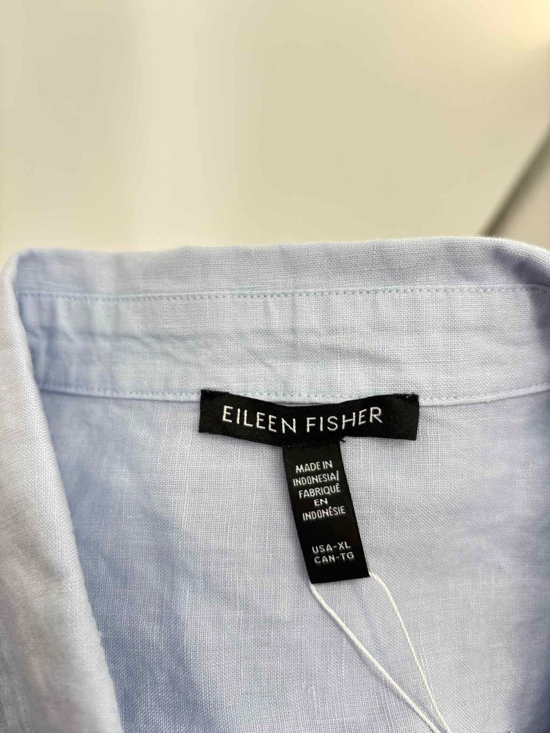 Size XL Eileen Fisher Blue Linen Shirt