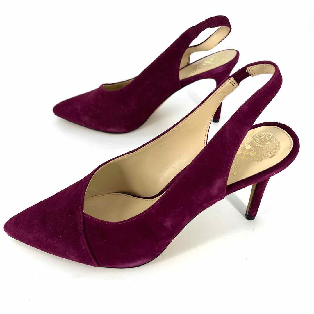 Shoe Size 12 Vince Camuto Burgundy Suede Heels