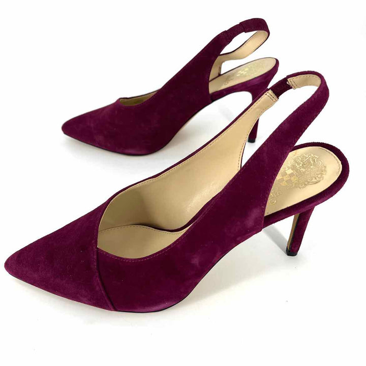 Shoe Size 12 Vince Camuto Burgundy Suede Heels
