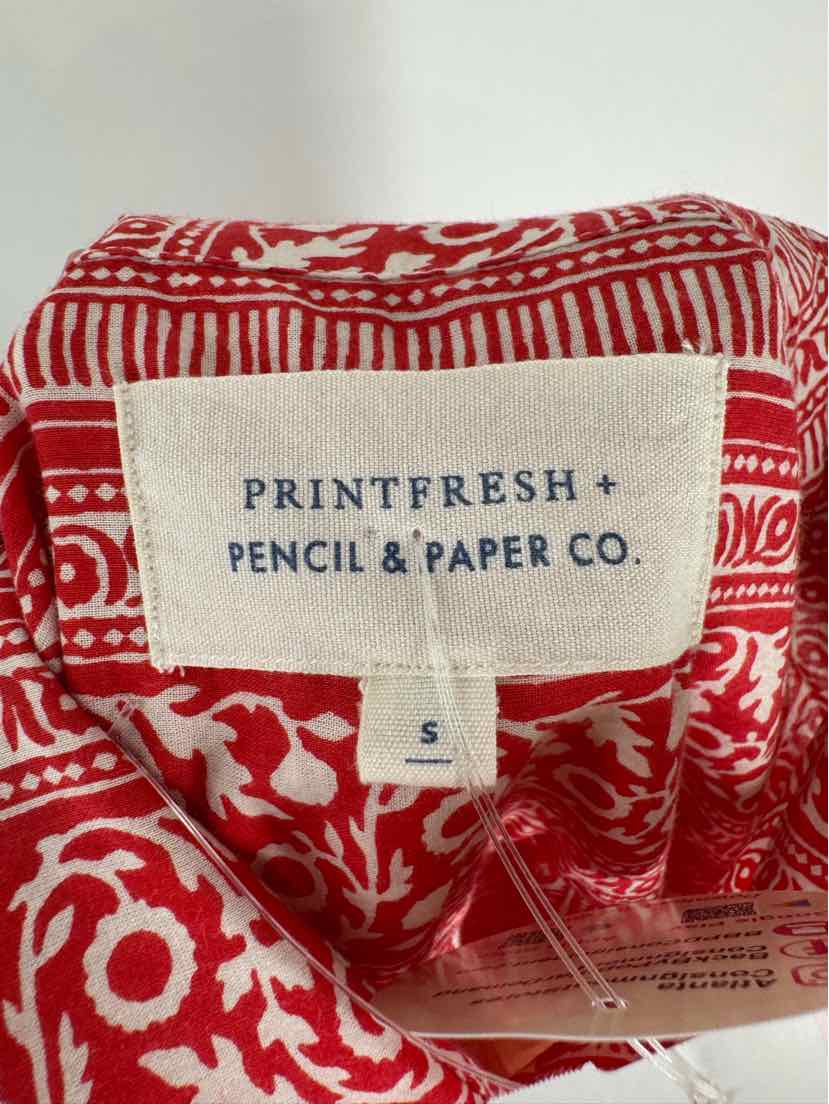 Size S PRINTFRESH Red Print Dress
