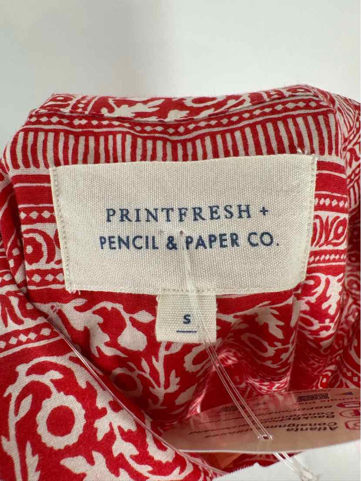 Size S PRINTFRESH Red Print Dress