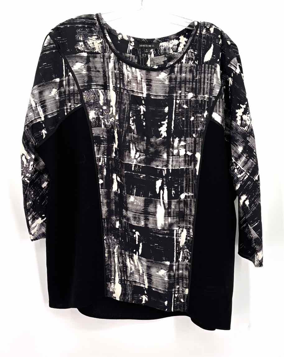 Size M LAFAYETTE Black Silk Shirt